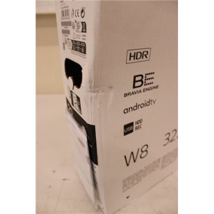 Sony KD32W800P , 32 (80 cm) , Smart TV , Android , HD , Black , DAMAGED PACKAGING, FEW SMALL NICKS ON TOP FRAME