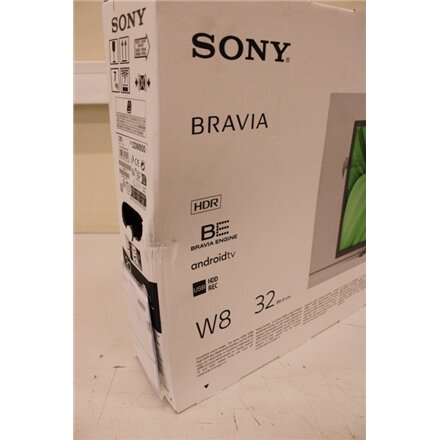 Sony KD32W800P , 32 (80 cm) , Smart TV , Android , HD , Black , DAMAGED PACKAGING, FEW SMALL NICKS ON TOP FRAME
