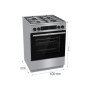 Gorenje GK6C4XF , Cooker , Hob type Gas , Oven type Electric , Stainless steel , Width 60 cm , Depth 60 cm , Grilling , Energy efficiency class A , 71 L