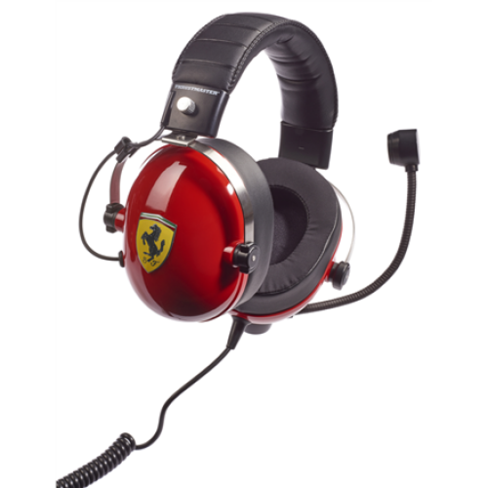 Thrustmaster Gaming Headset T Racing Scuderia Ferrari Edition Wired Over-Ear Noise canceling Red/Black