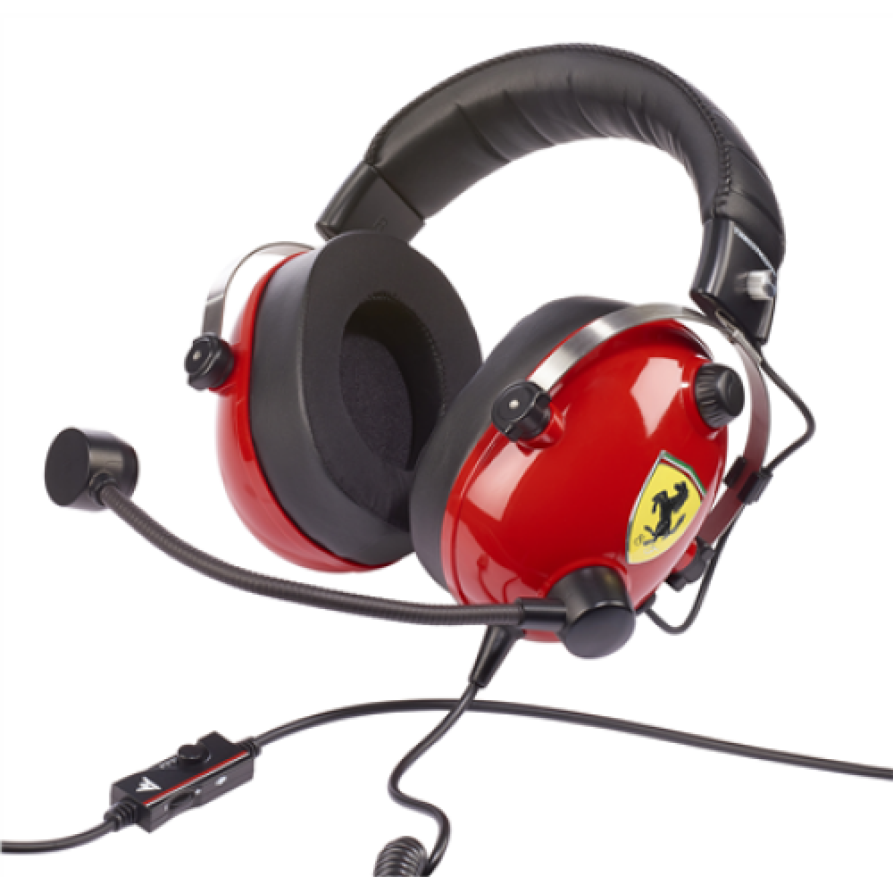 Thrustmaster Gaming Headset T Racing Scuderia Ferrari Edition Wired Over-Ear Noise canceling Red/Black