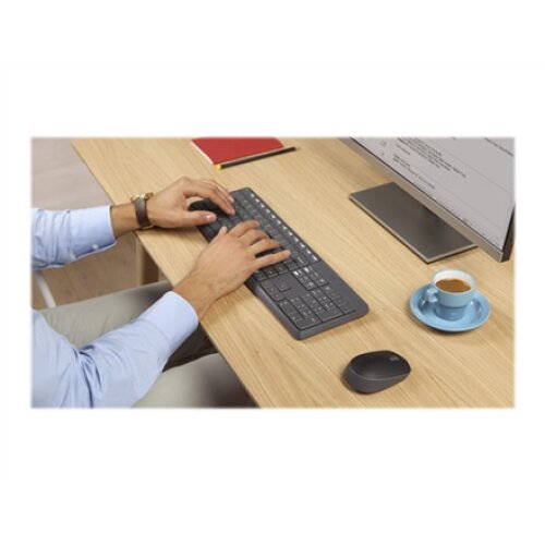 Logitech , MK235 , Keyboard and Mouse Set , Wireless , Mouse included , Batteries included , US , Black