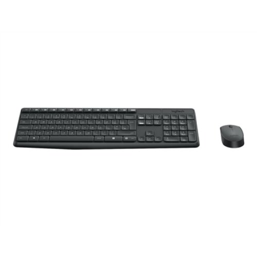 Logitech , MK235 , Keyboard and Mouse Set , Wireless , Mouse included , Batteries included , US , Black