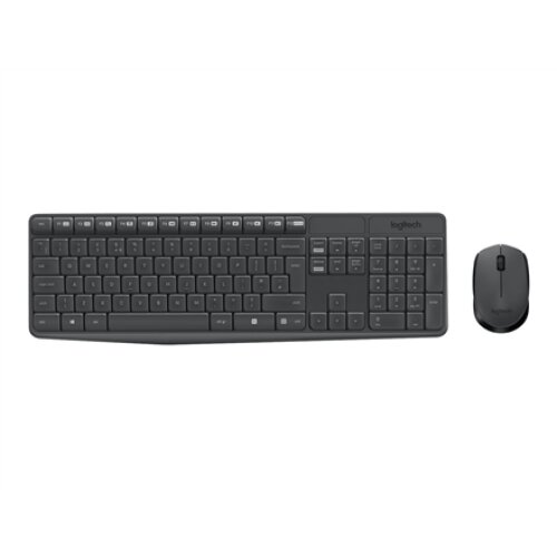 Logitech , MK235 , Keyboard and Mouse Set , Wireless , Mouse included , Batteries included , US , Black