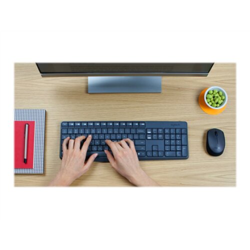 Logitech , MK235 , Keyboard and Mouse Set , Wireless , Mouse included , Batteries included , US , Black