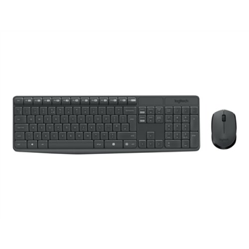 Logitech , MK235 , Keyboard and Mouse Set , Wireless , Mouse included , Batteries included , US , Black