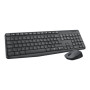 Logitech , MK235 , Keyboard and Mouse Set , Wireless , Mouse included , Batteries included , US , Black