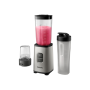 Philips Mini Blender , HR2604/80 Daily Collection , Tabletop , 350 W , Jar material Plastic/Glass , Jar capacity 0.6+0.6 L , Ice crushing , Pearl metal