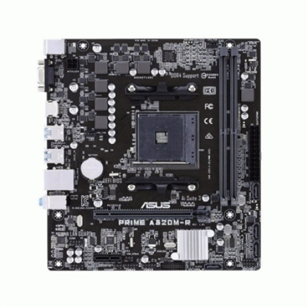 Asus PRIME A320M-R-SI Processor family AMD Processor socket AM4 DDR4 DIMM Memory slots 2 Supported hard disk drive interfaces SATA,GB-LAN Number of SATA connectors 4 Chipset A320 micro ATX