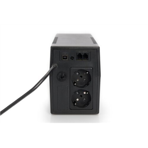 Digitus , Line-Interactive UPS , Line-Interactive UPS DN-170063, 600VA, 360W, 1x 12V/7Ah battery, 2x CEE 7/7 outlet, 2x RJ-11, 1x USB 2.0 type B, LED, Simulated Sine Wave, 298x101x142mm, 4.35kg , 600 VA , 360 W