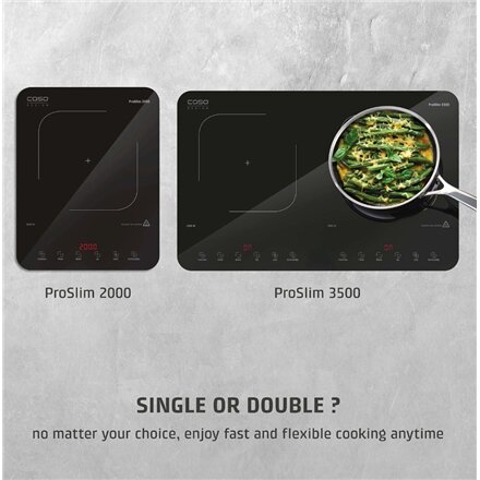 Caso Mobile Single Hob , ProSlim 2000 , Induction , Number of burners/cooking zones 1 , Touch , Timer , Black