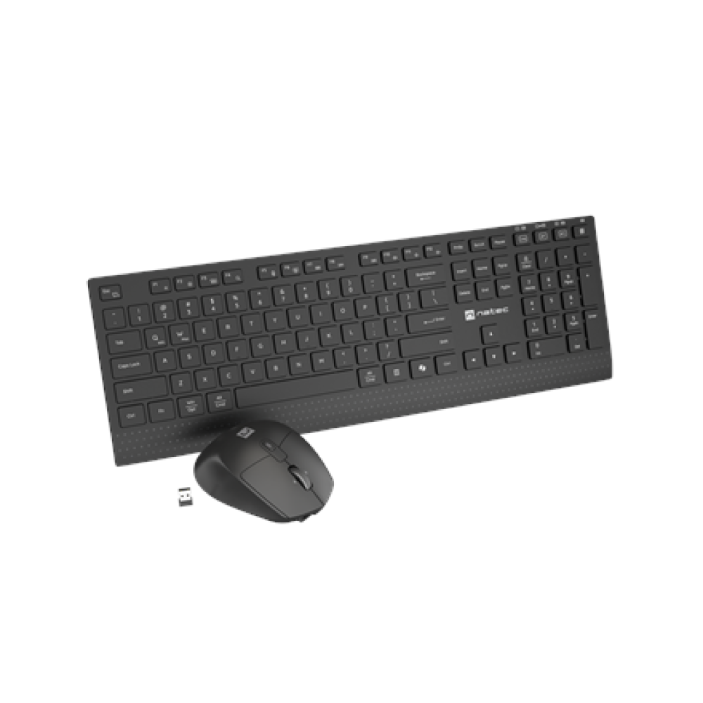 Natec Keyboard and Mouse , Stringray 2 , Keyboard and Mouse Set , Wireless , US , Black