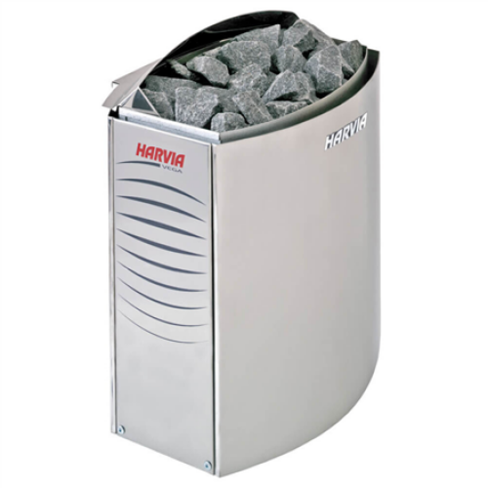 Harvia Vega Collection Compact Electric Sauna Oven SN-HARVIA-PO35 8000 W, Suitable for rooms up to 7-12 m³, Stainless steel