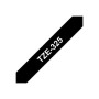 Brother , TZe-325 Laminated Tape , White on Black , TZe , 8 m , 9 cm