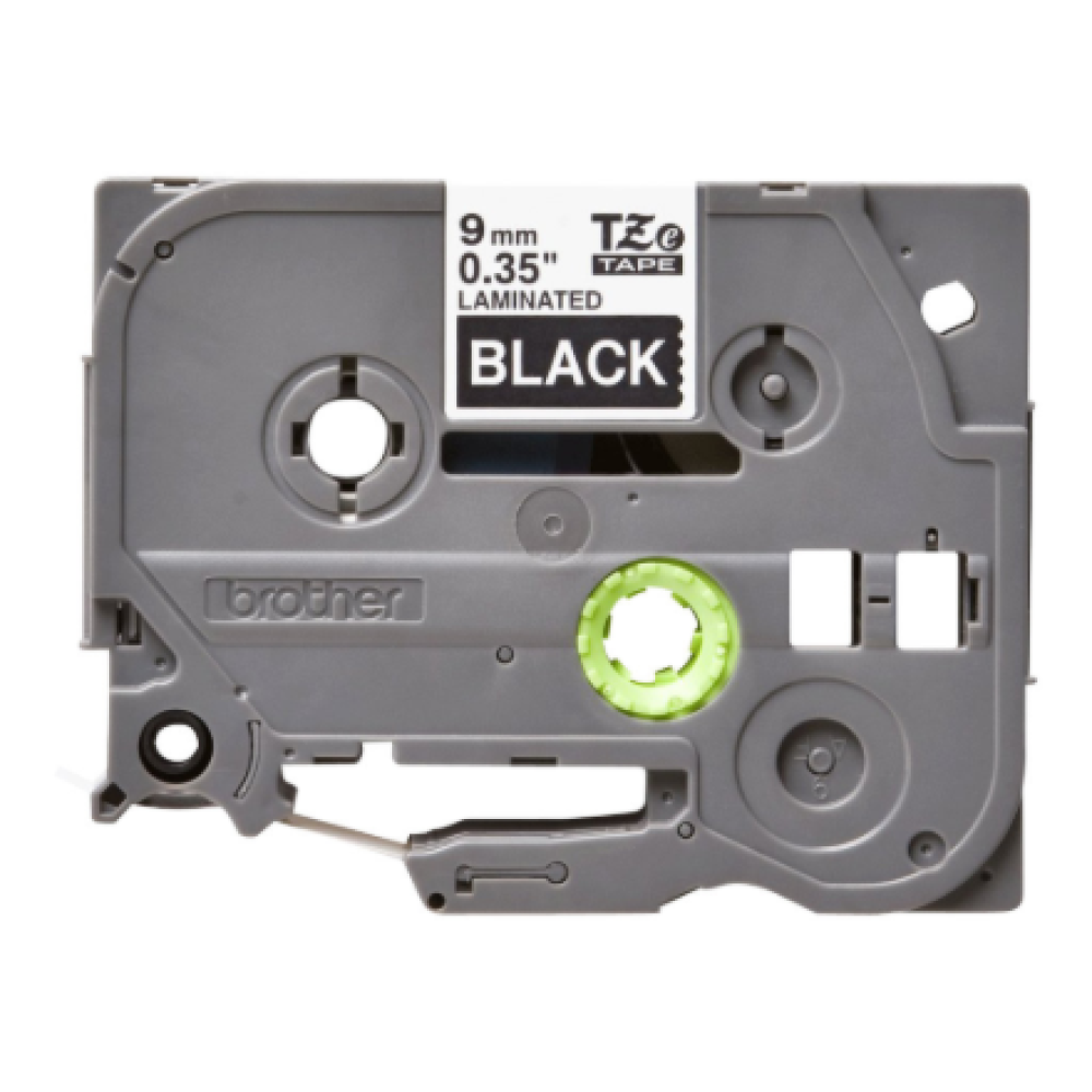 Brother , TZe-325 Laminated Tape , White on Black , TZe , 8 m , 9 cm