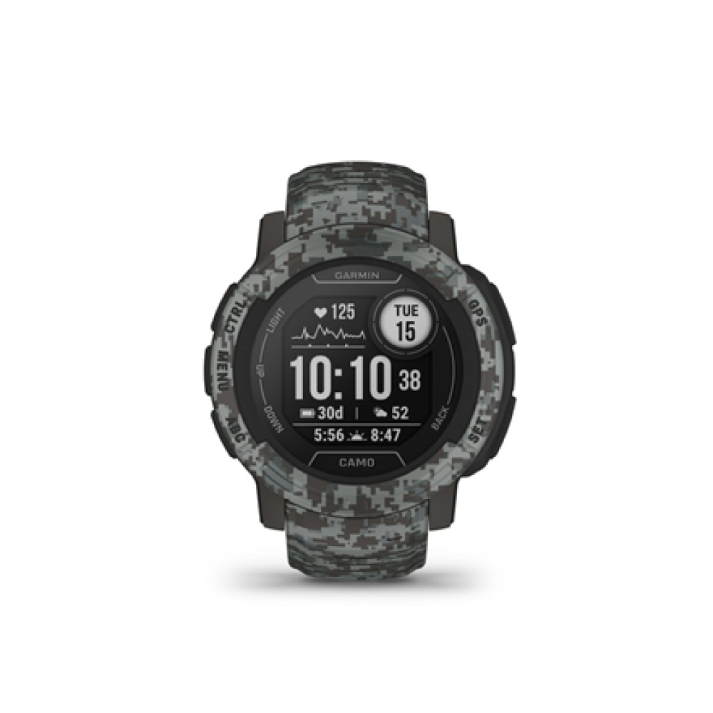 Sports watch Instinct 2 Camo Edition , GPS (satellite) , Waterproof , Graphite Camo