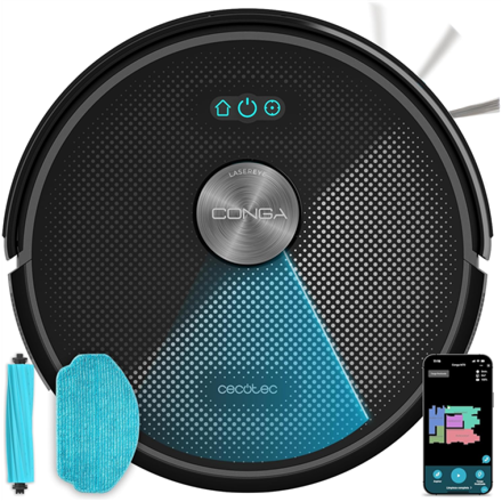 Cecotec Robot Vacuum Cleaner , Conga M70 , Wet&Dry , Operating time (max) 250 min , 4500 mAh , Dust capacity 400 L , 20000 Pa , Black