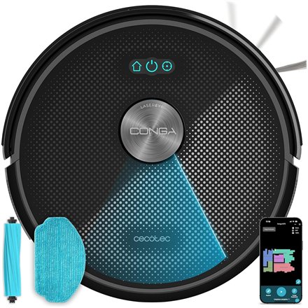 Cecotec Robot Vacuum Cleaner , Conga M70 , Wet&Dry , Operating time (max) 250 min , 4500 mAh , Dust capacity 400 L , 20000 Pa , Black