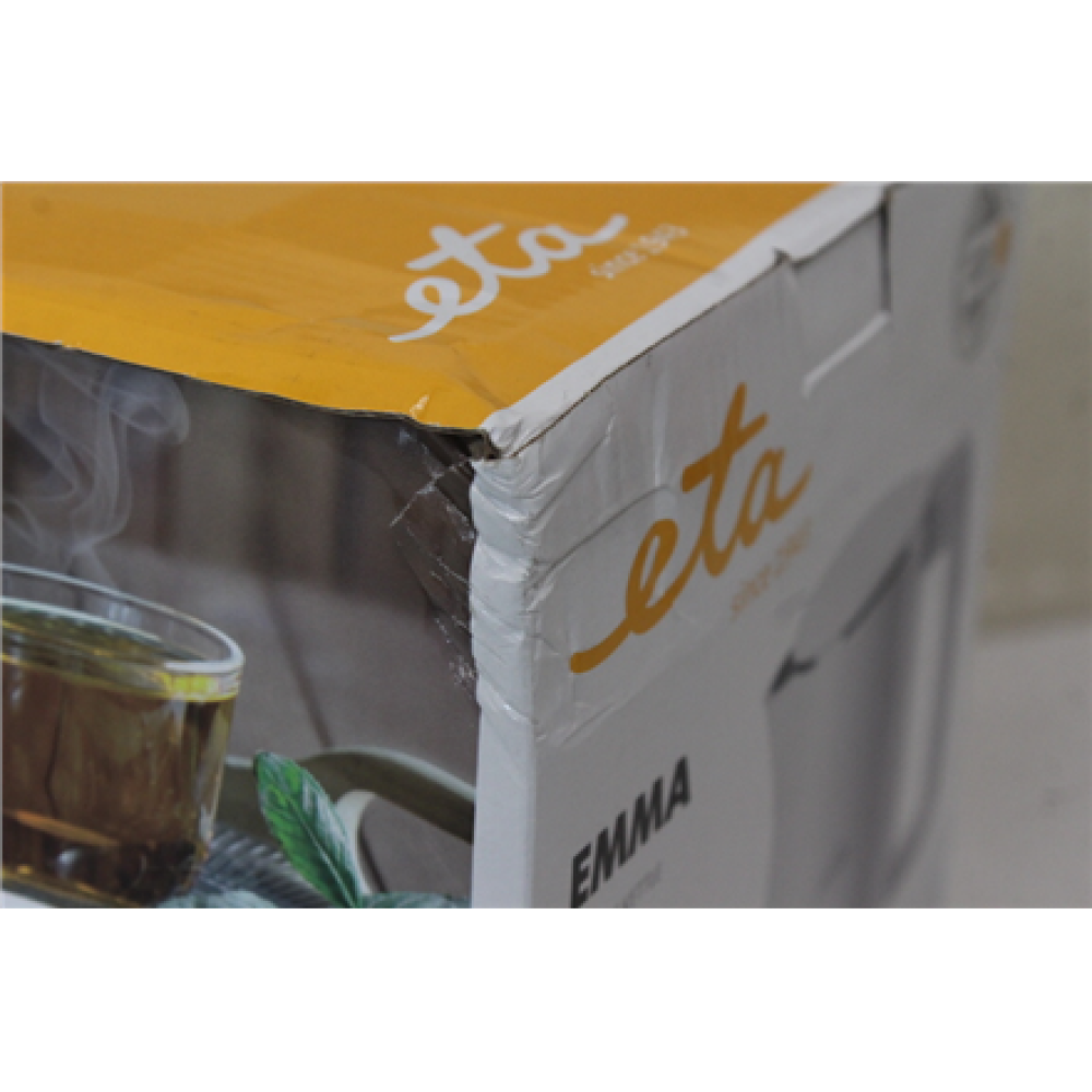 SALE OUT. ETA ETA559590010 Emma Electric kettle, 1.5 L, White , SALE OUT. , ETA Kettle , ETA559590010 Emma , Electric , 2200 W , 1.5 L , Stainless steel , 360° rotational base , White , DAMAGED PACKAGING