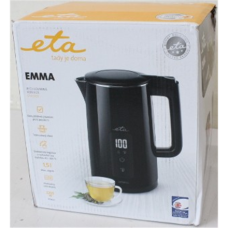 SALE OUT. ETA ETA559590010 Emma Electric kettle, 1.5 L, White , SALE OUT. , ETA Kettle , ETA559590010 Emma , Electric , 2200 W , 1.5 L , Stainless steel , 360° rotational base , White , DAMAGED PACKAGING