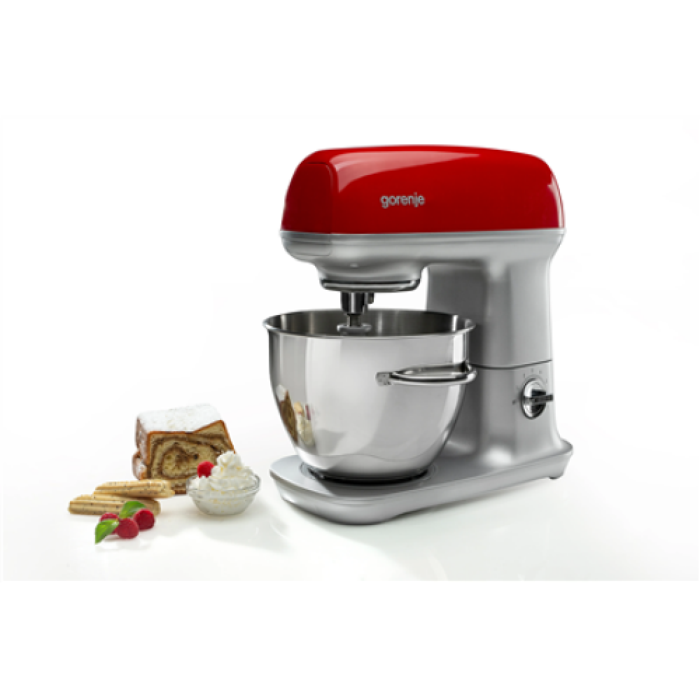 Gorenje , Kitchen machine , MMC1000RLR , 1000 W , Number of speeds 7 , Bowl capacity 4.5 L , Meat mincer , Stainless Steel/Red