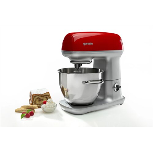 Gorenje , Kitchen machine , MMC1000RLR , 1000 W , Number of speeds 7 , Bowl capacity 4.5 L , Meat mincer , Stainless Steel/Red