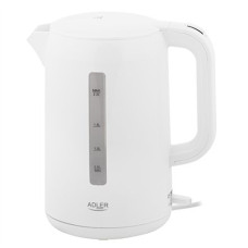 Adler , Kettle , AD 1386 , Electric , 1850 W , 2.2 L , Plastic , 360° rotational base , White