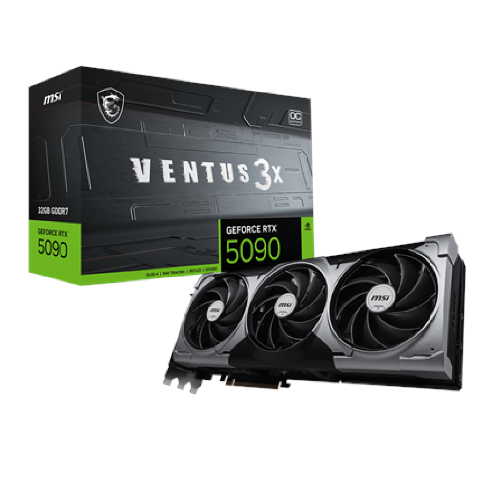 MSI GeForce RTX 5090 32G VENTUS 3X OC , NVIDIA , 32 GB , GeForce RTX 5090 , GDDR7 , HDMI ports quantity 1 , PCI Express Gen 5