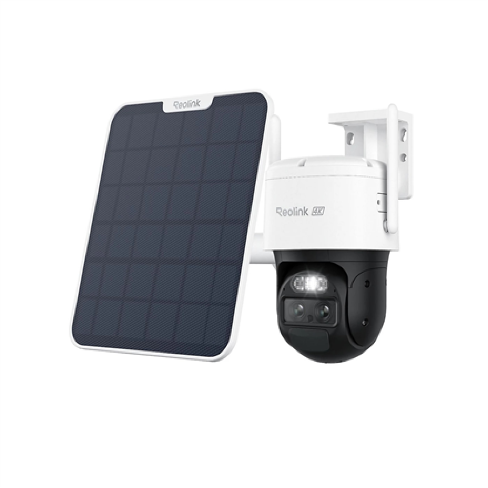 Reolink 4K Dual-Lens Wi-Fi 6 Battery-Powered Security Camera withSolar Panel 2 , Trackmix Series B770 , PTZ , 2.8mm/F1.6 , H.264/H.265 , Micro SD, Max. 256 GB