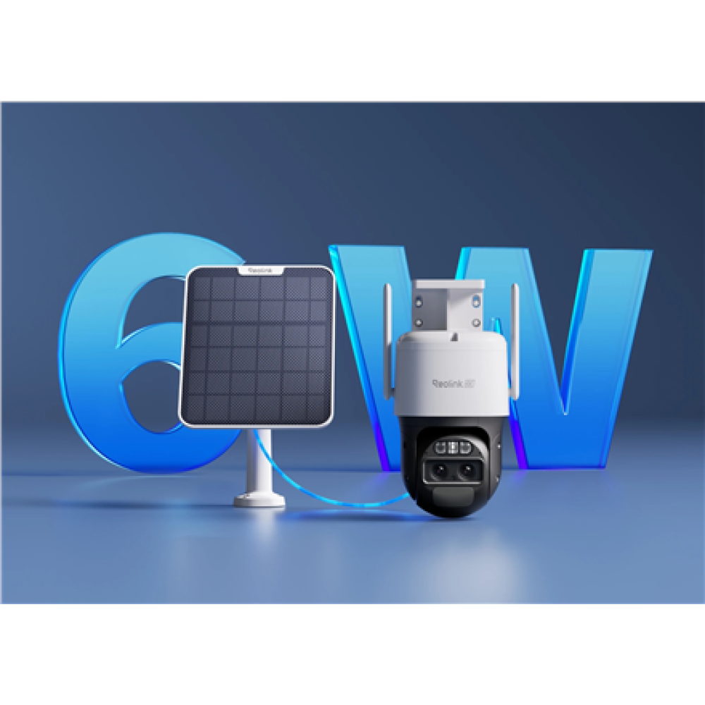 Reolink 4K Dual-Lens Wi-Fi 6 Battery-Powered Security Camera withSolar Panel 2 , Trackmix Series B770 , PTZ , 2.8mm/F1.6 , H.264/H.265 , Micro SD, Max. 256 GB