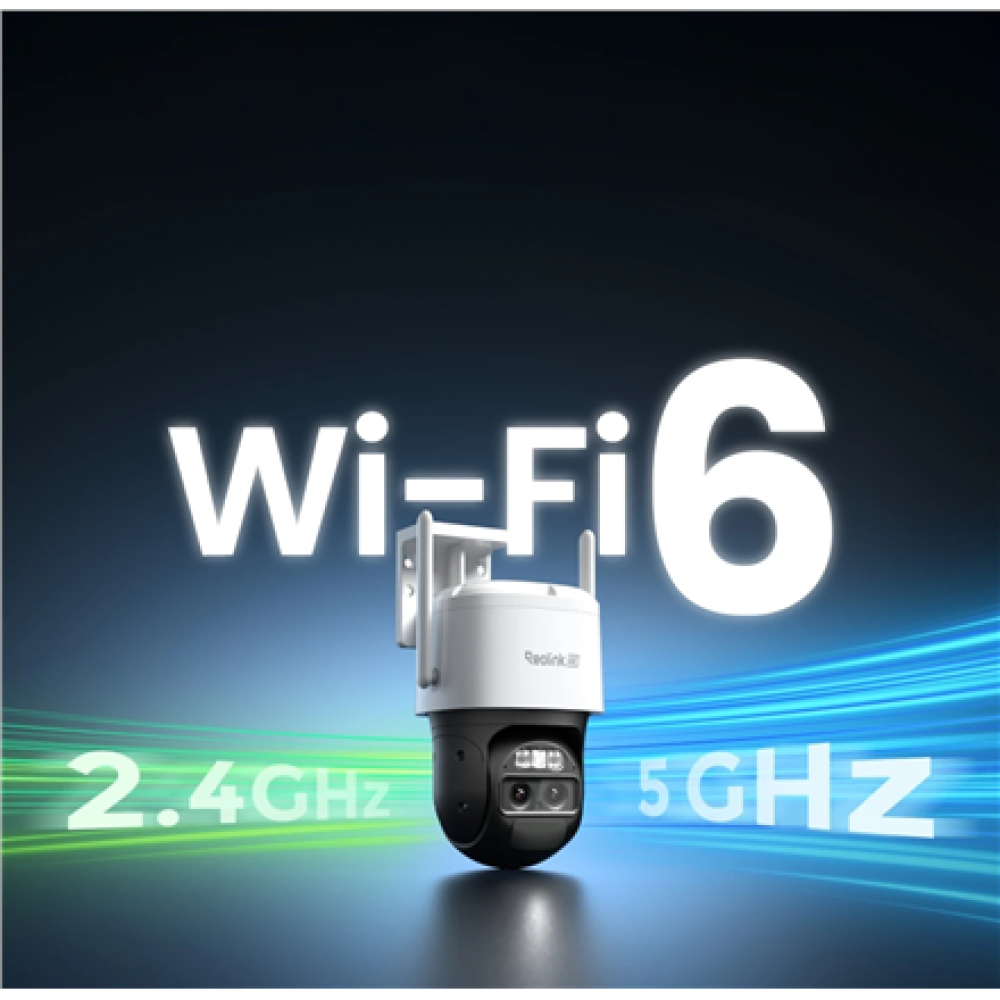 Reolink 4K Dual-Lens Wi-Fi 6 Battery-Powered Security Camera withSolar Panel 2 , Trackmix Series B770 , PTZ , 2.8mm/F1.6 , H.264/H.265 , Micro SD, Max. 256 GB