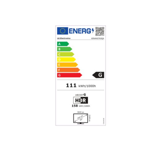 LG , 65NANO763QA , 65 (165 cm) , Smart TV , WebOS , 4K HDR NanoCell
