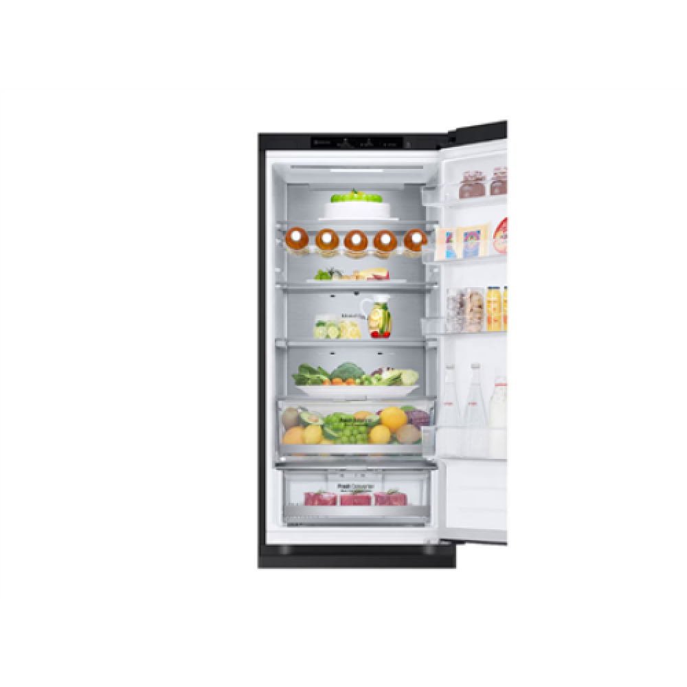 LG , Refrigerator , GBV7280CEV , Energy efficiency class C , Free standing , Combi , Height 203 cm , No Frost system , Fridge net capacity 277 L , Freezer net capacity 110 L , Display , 35 dB , Black
