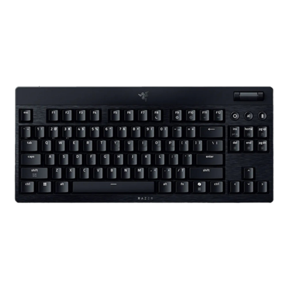 Razer , BlackWidow V4 Low-Profile Tenkeyless HyperSpeed , Keyboard , Wireless , US , Bluetooth , Black , Green Switches