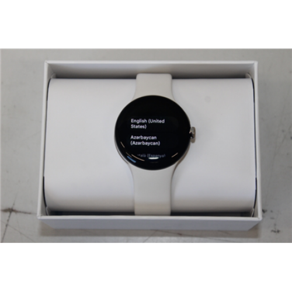 SALE OUT. Google Pixel Watch WiFi 41mm Polished Silver Case with Sport Band - Chalk EU google USED AS DEMO