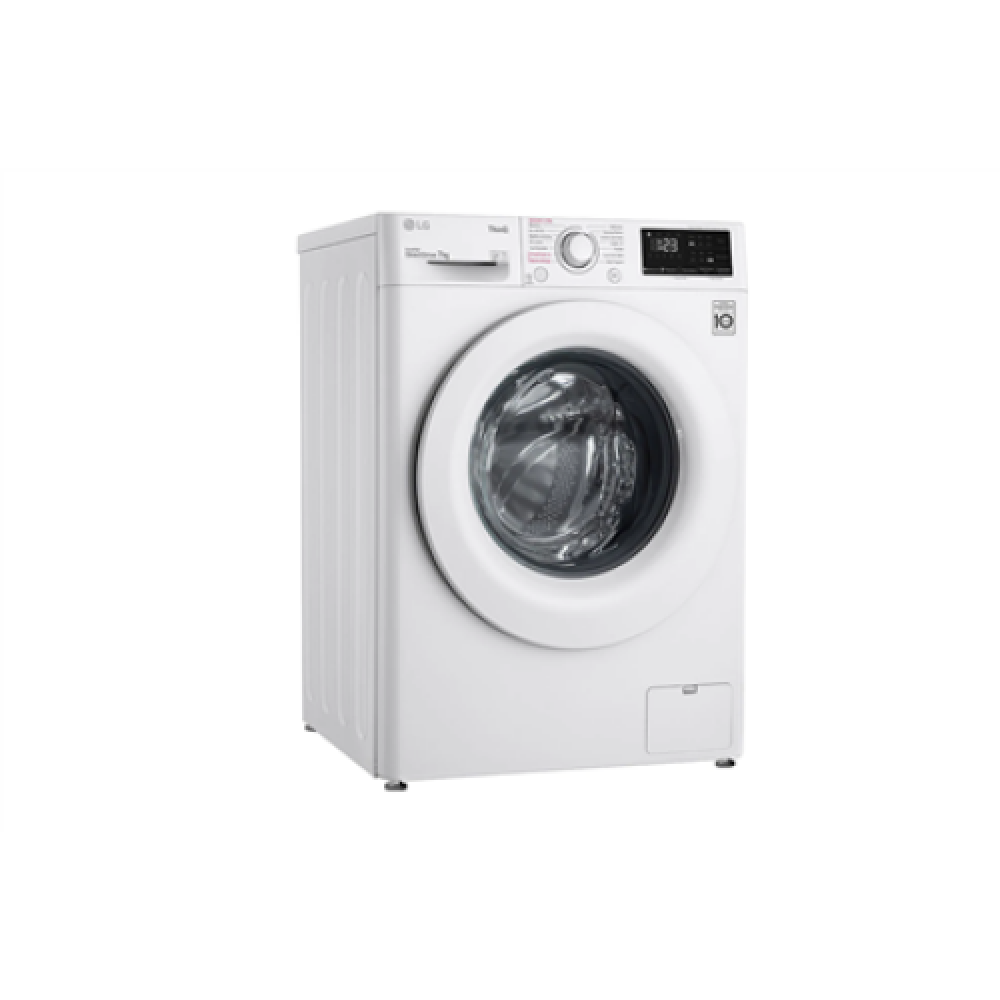 LG Washing Machine F2WV3S7S3E Energy efficiency class D Front loading Washing capacity 7 kg 1200 RPM Depth 47.5 cm Width 60 cm Display LED Steam function Direct drive White