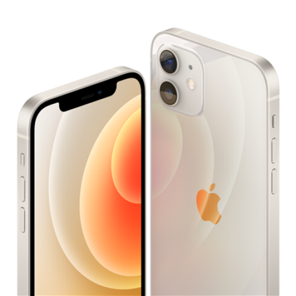 Apple , iPhone 12 , White , 6.1 , XDR OLED , 2532 x 1170 pixels , Apple , A14 Bionic , Internal RAM 4 GB , 128 GB , Single SIM , Nano-SIM and eSIM , 3G , 4G , Main camera Dual 12+12 MP , Secondary camera 12 MP , iOS , 14 , 2815 mAh