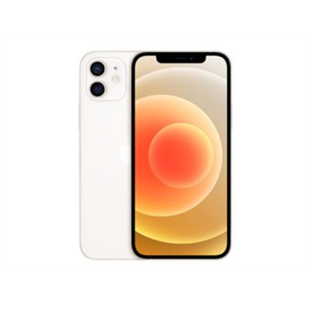 Apple , iPhone 12 , White , 6.1 , XDR OLED , 2532 x 1170 pixels , Apple , A14 Bionic , Internal RAM 4 GB , 128 GB , Single SIM , Nano-SIM and eSIM , 3G , 4G , Main camera Dual 12+12 MP , Secondary camera 12 MP , iOS , 14 , 2815 mAh