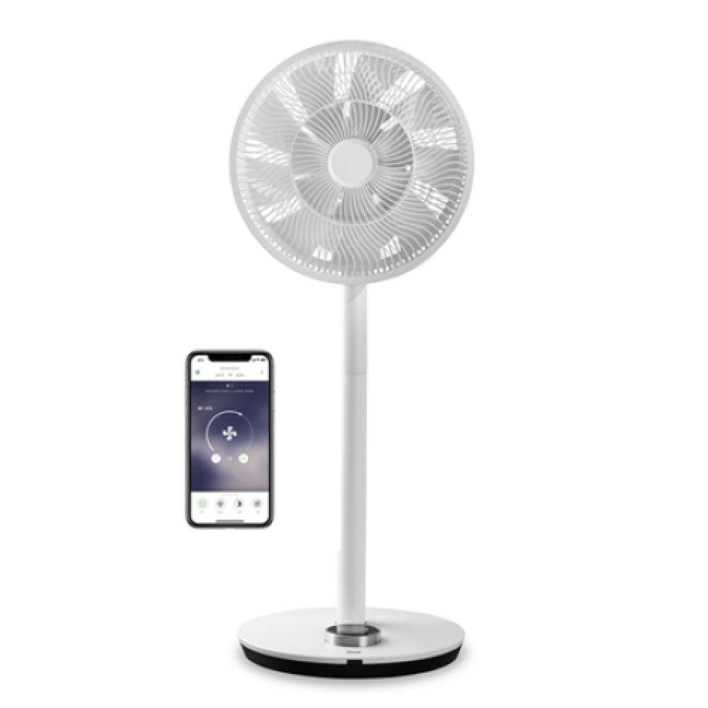Duux , Smart Fan , Whisper Flex , Stand Fan , White , Diameter 34 cm , Number of speeds 26 , Oscillation , 3-27 W , Yes , Timer