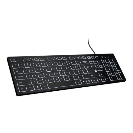 Natec , Herring Glow , Keyboard , Wired , US , Black