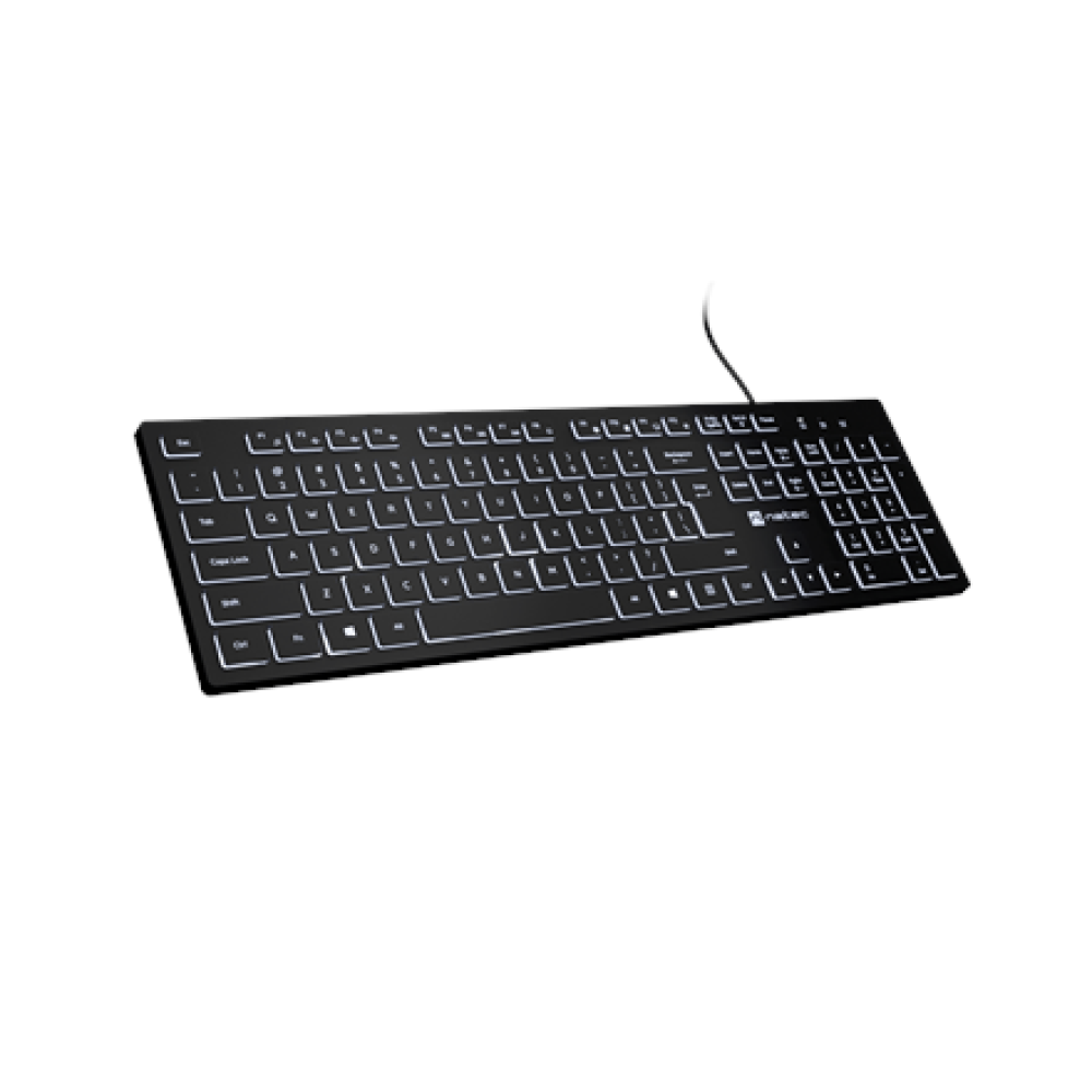 Natec Herring Glow , Keyboard , Wired , US , Black , USB Type-A