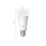 Philips Hue WA 1600 A67 1P EU , E27 , 11.8 W , White and colour light , Bluetooth and Zigbee