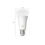 Philips Hue WA 1600 A67 1P EU , E27 , 11.8 W , White and colour light , Bluetooth and Zigbee