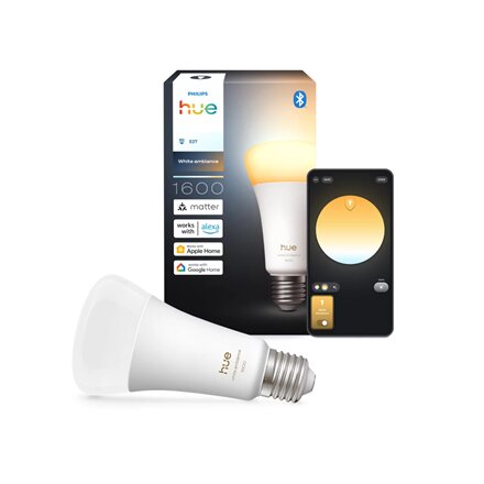 Philips Hue WA 1600 A67 1P EU , E27 , 11.8 W , White and colour light , Bluetooth and Zigbee
