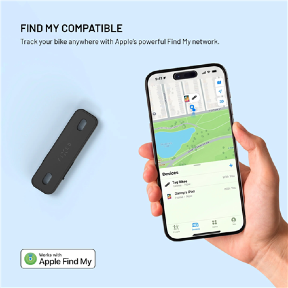 Fixed Tag Bikee with Find My Support , Black