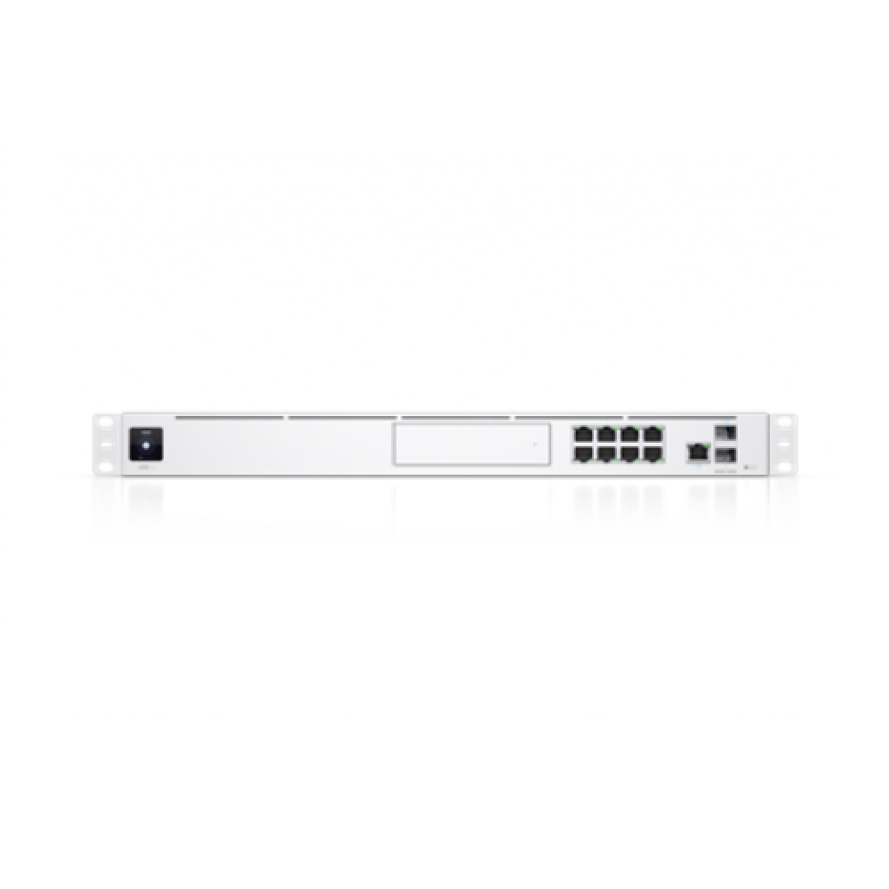 Ubiquiti , UniFi Multi-Application System with 3.5 HDD Expansion and 8 Port Switch , UDM-Pro , Web managed , Rackmountable , SFP+ ports quantity 1 x 1/10G SFP+ LAN, 1 x 1/10G SFP+ WAN , Power supply type Internal