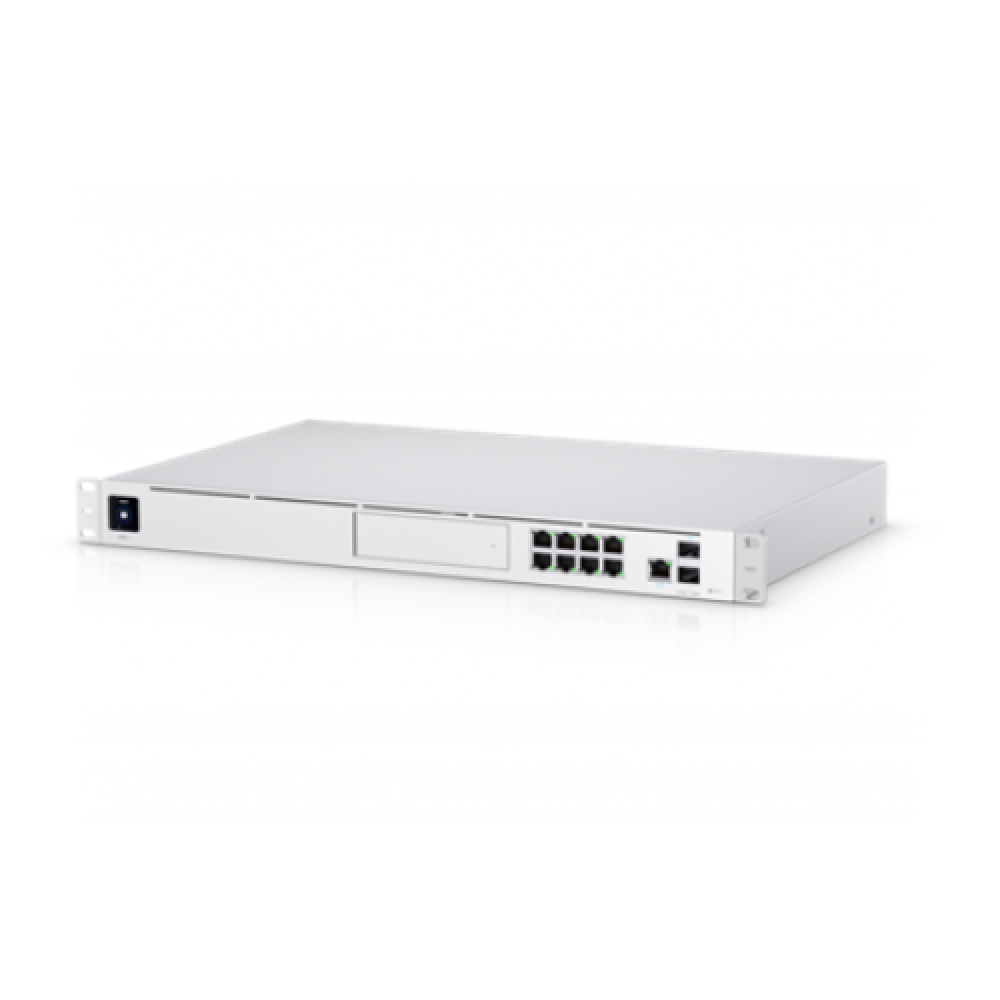 Ubiquiti , UniFi Multi-Application System with 3.5 HDD Expansion and 8 Port Switch , UDM-Pro , Web managed , Rackmountable , SFP+ ports quantity 1 x 1/10G SFP+ LAN, 1 x 1/10G SFP+ WAN , Power supply type Internal
