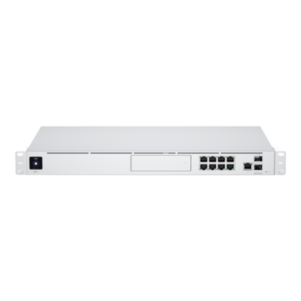 Ubiquiti , UniFi Multi-Application System with 3.5 HDD Expansion and 8 Port Switch , UDM-Pro , Web managed , Rackmountable , SFP+ ports quantity 1 x 1/10G SFP+ LAN, 1 x 1/10G SFP+ WAN , Power supply type Internal