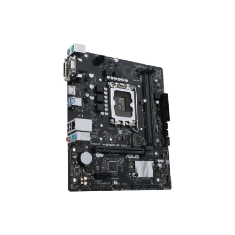 Asus , PRIME H610M-R D4-SI , Processor family Intel , Processor socket LGA1700 , DDR4 DIMM , Memory slots 2 , Supported hard disk drive interfaces SATA, M.2 , Number of SATA connectors 4 , Chipset Intel H610 , Mic-ATX