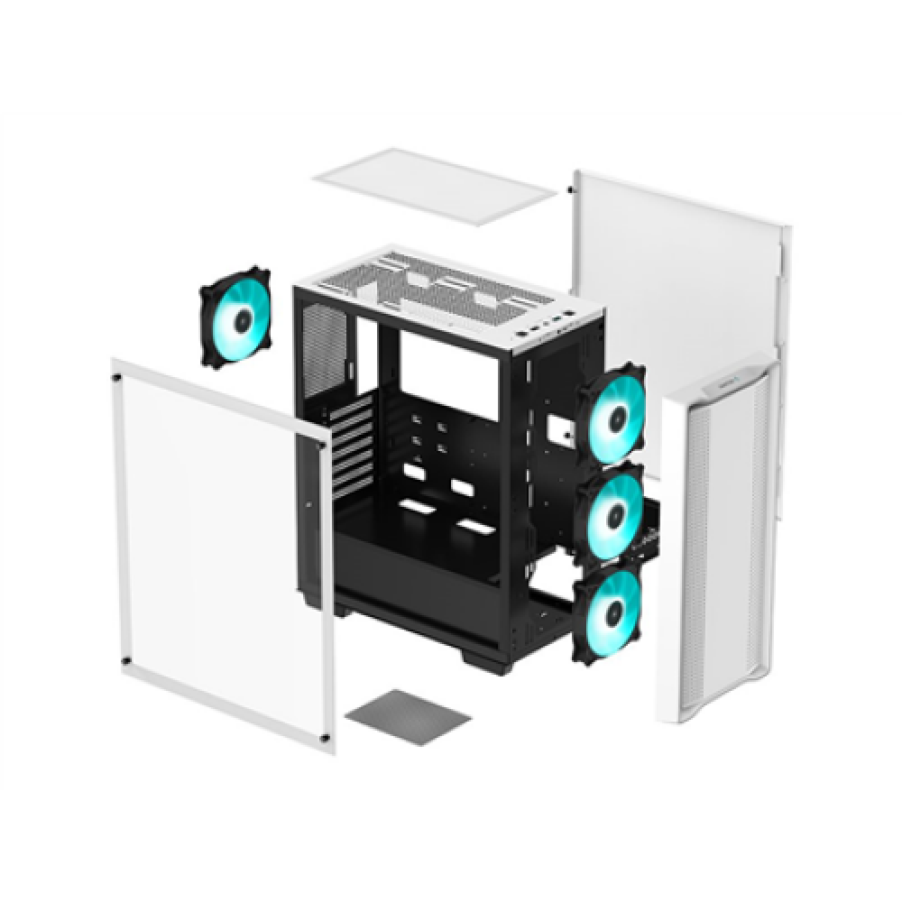 Deepcool , Fits up to size , MID TOWER CASE , CC560 , Side window , White , Mid-Tower , Power supply included No , ATX PS2